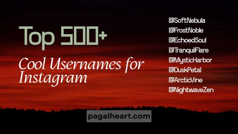 Top 500+ Cool Usernames for Instagram